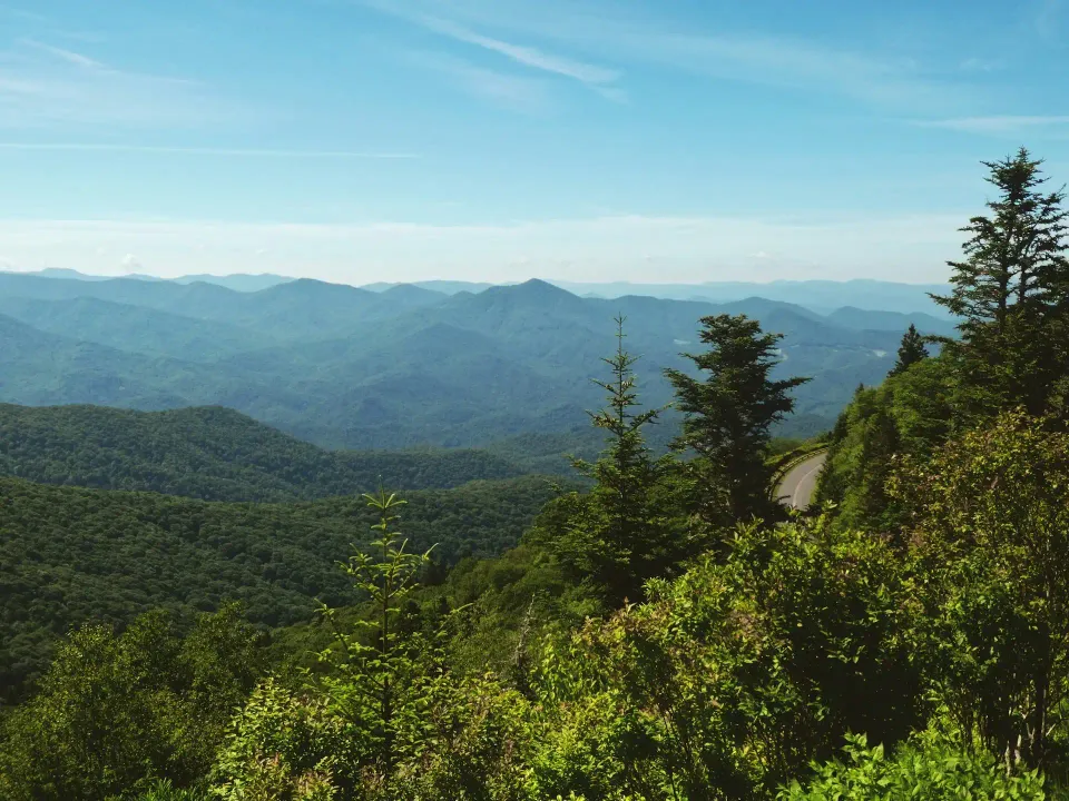 Blick über die Great Smoky Mountains in Great Smoky Mountains National Park