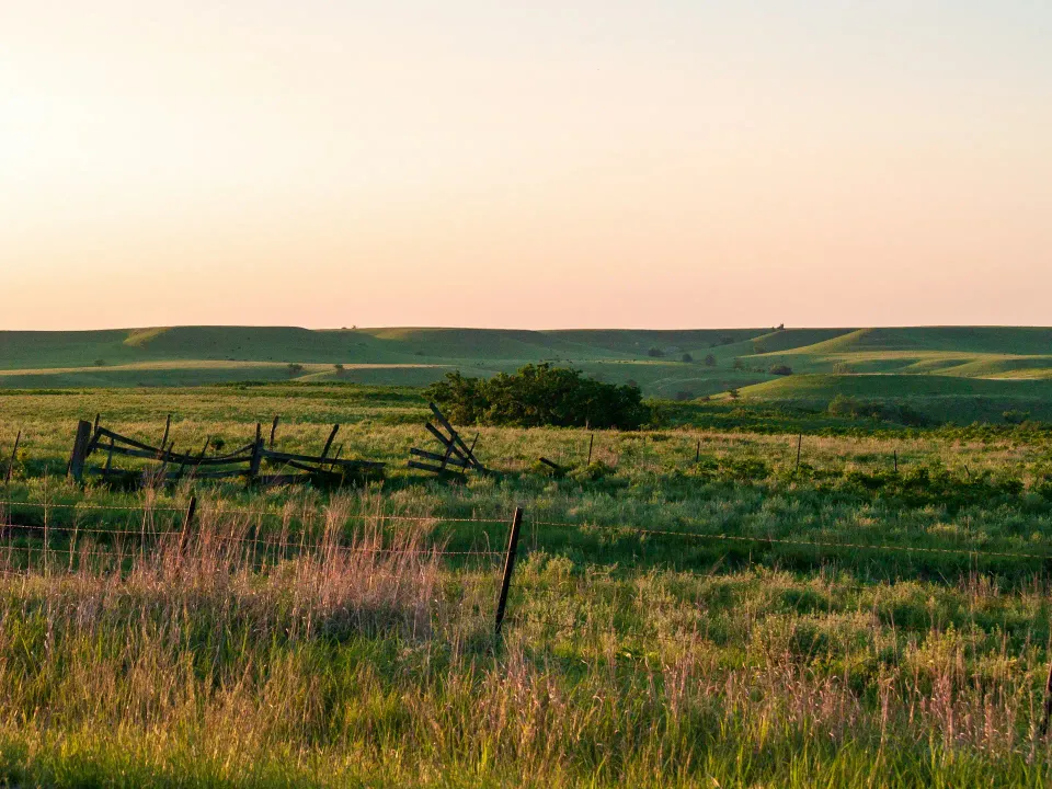 Prärie- und Naturlandschaft in Kansas