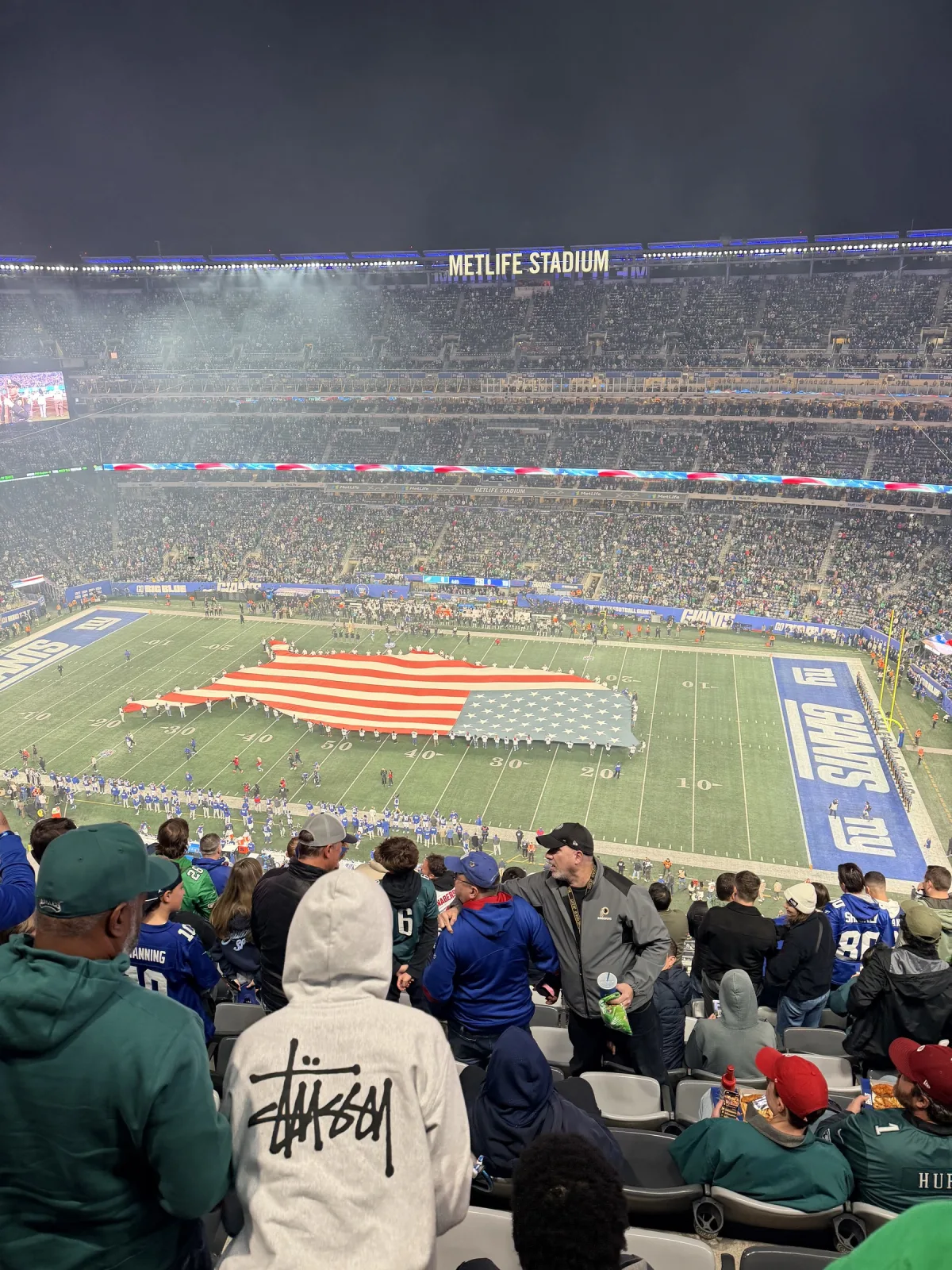 nfl hymne metlife flagge