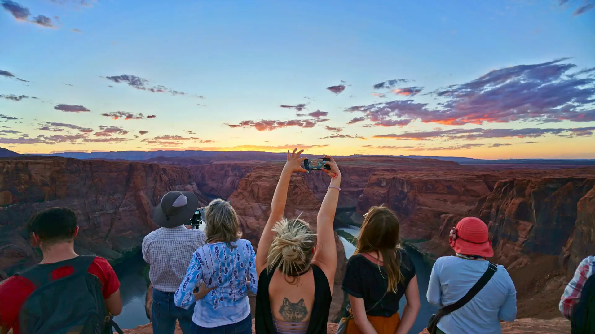 Menschen am Horseshoe Bend