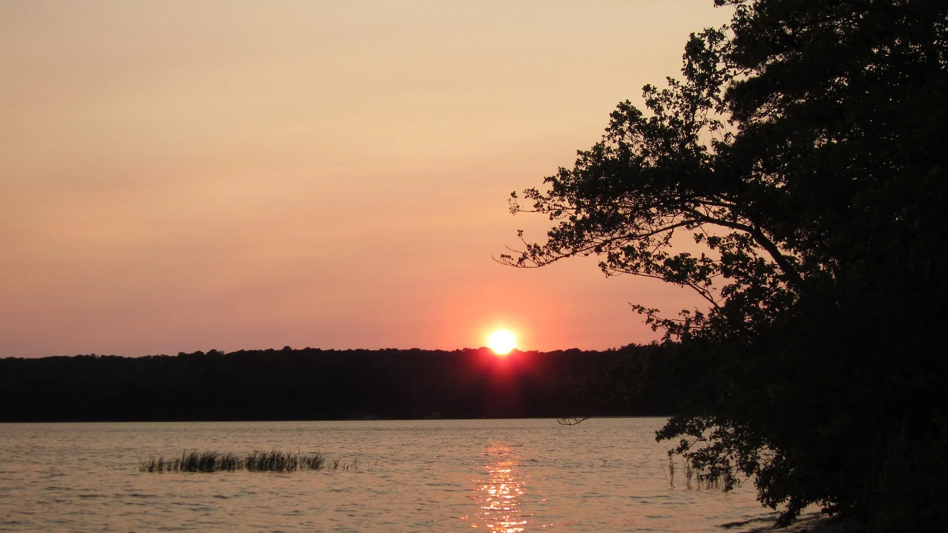 Abendlicht über der Wald- und Seenlandschaft des Nickerson State Park auf Cape Cod