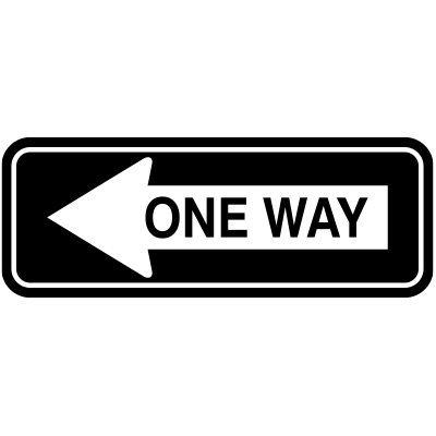 One Way Schild in den USA