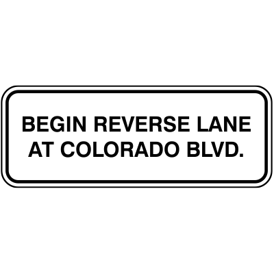 Reversible Lane Ahead