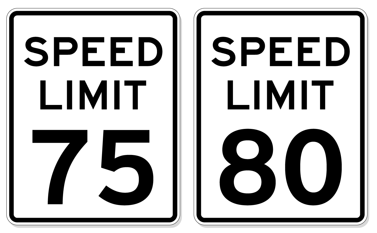 Speed-Limit-75-bis-80-mph-Schild