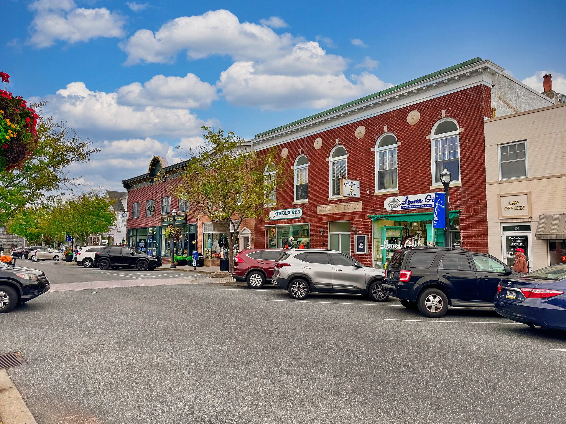 Second Street in downtown Lewes, Delaware