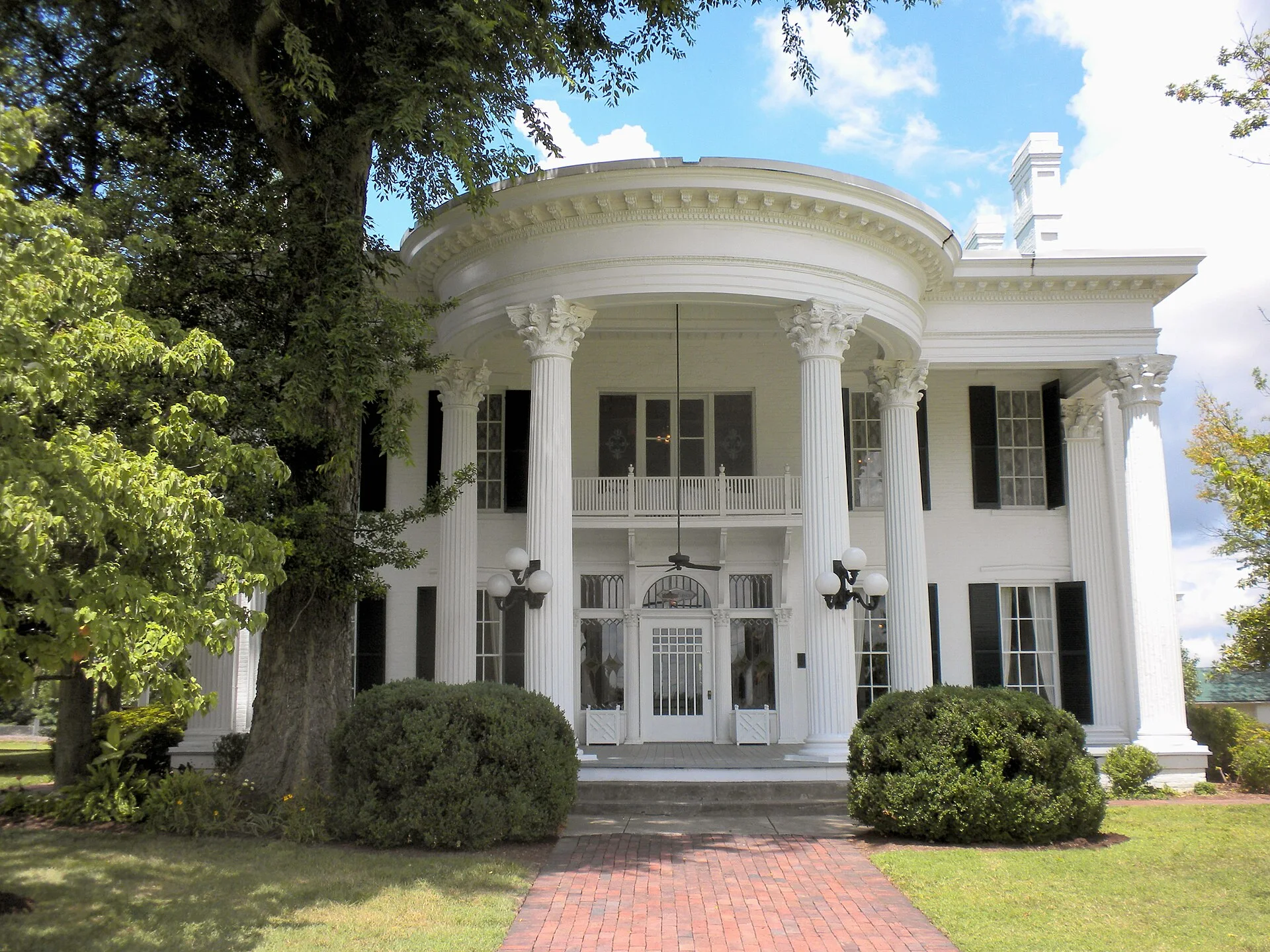 Anderson-Smith House, known as Whitehaven or "Bide-a-wee." On the NRHP since March 1, 1984. Formerly at Lone Oak Rd., in Paducah, Kentucky, but now an official state Welcome Center and house museum off Interstate 24. Associated with Paducah Mayor James P. Smith and Truman's VP Alben Barkley