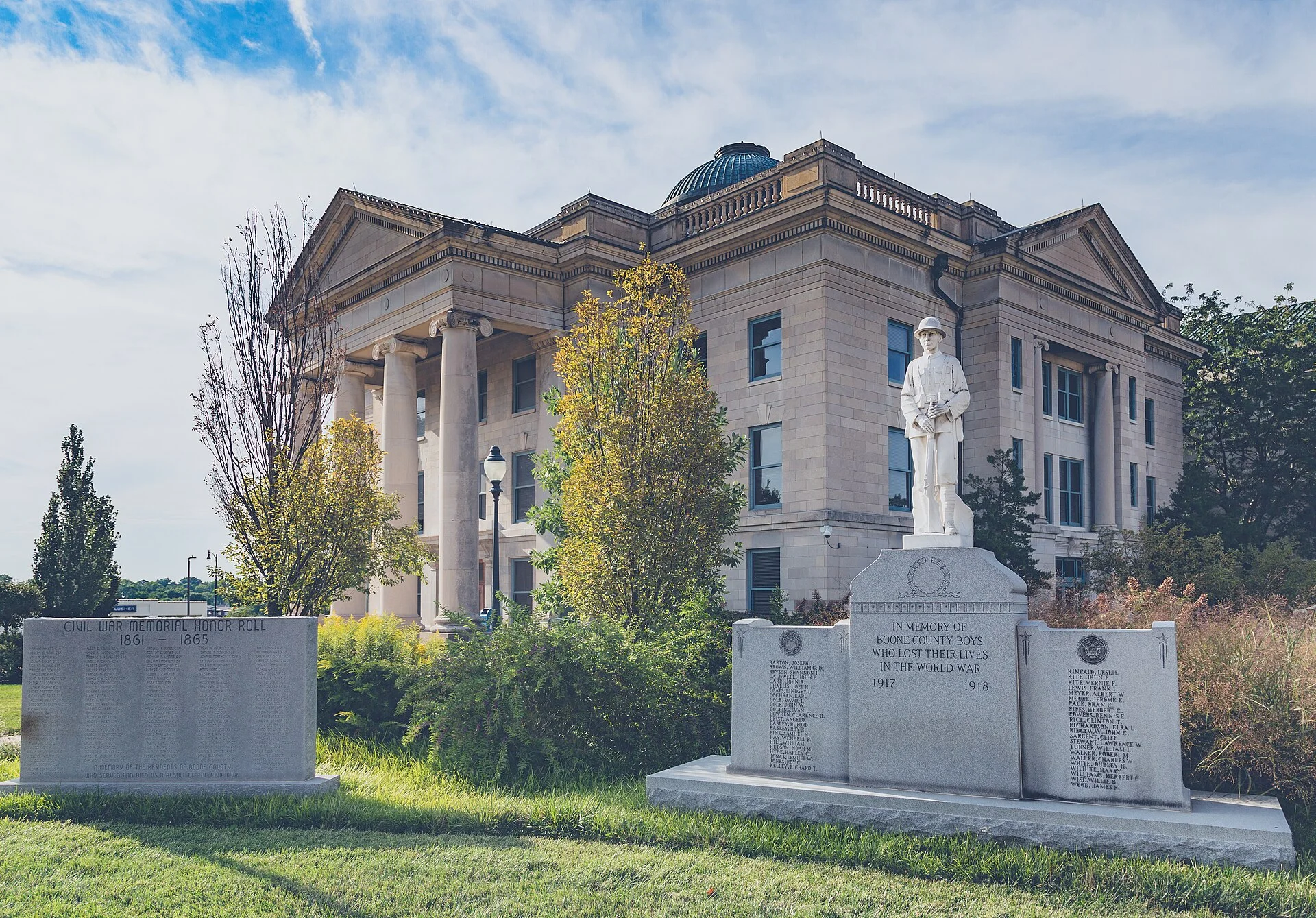 The Boone County Courthouse at 705 East Walnut Street in Columbia, Missouri