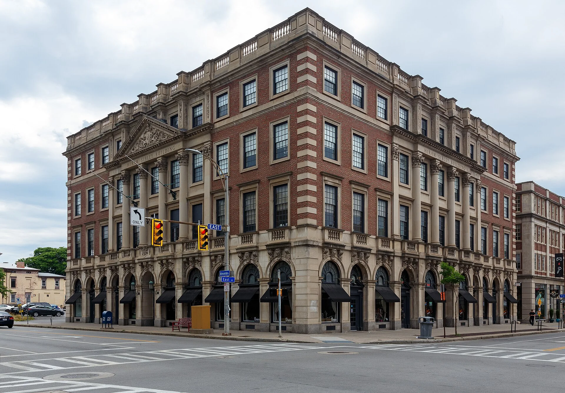 The Hiram Sibley Building was built in 1925 at the corner of East Avenue and Alexander Street in Rochester, New York