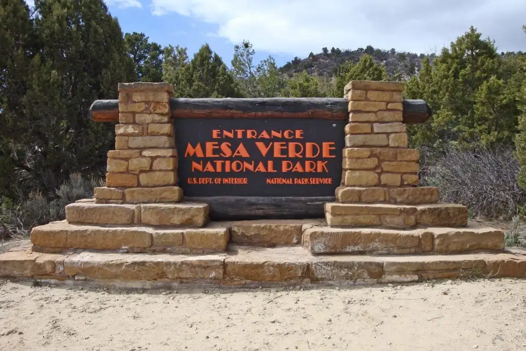 Mesa Verde National Park Schild in Mesa Verde National Park