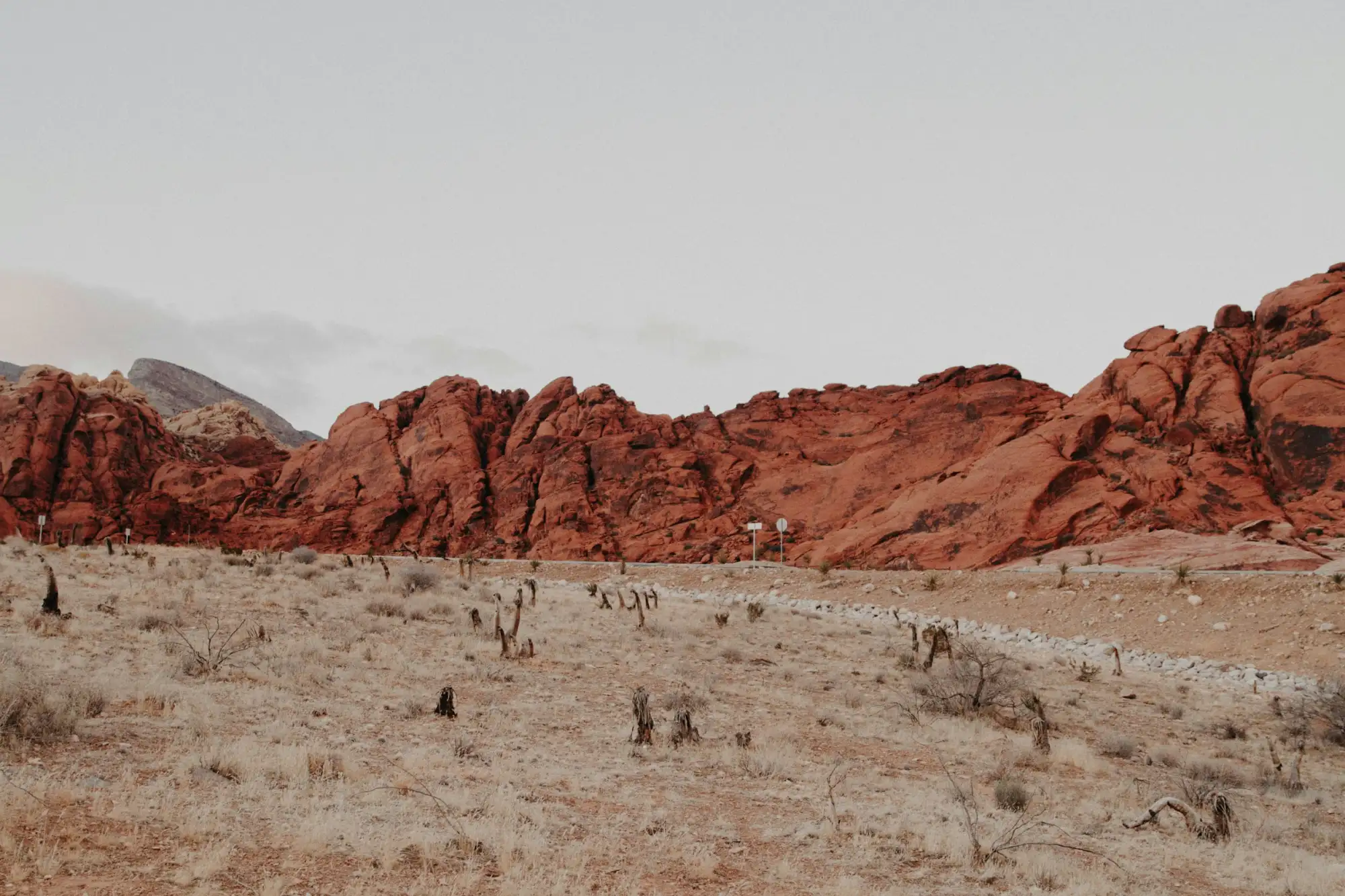 Weite Landschaft im Red Rock Canyon in Red Rock Canyon bei Las Vegas