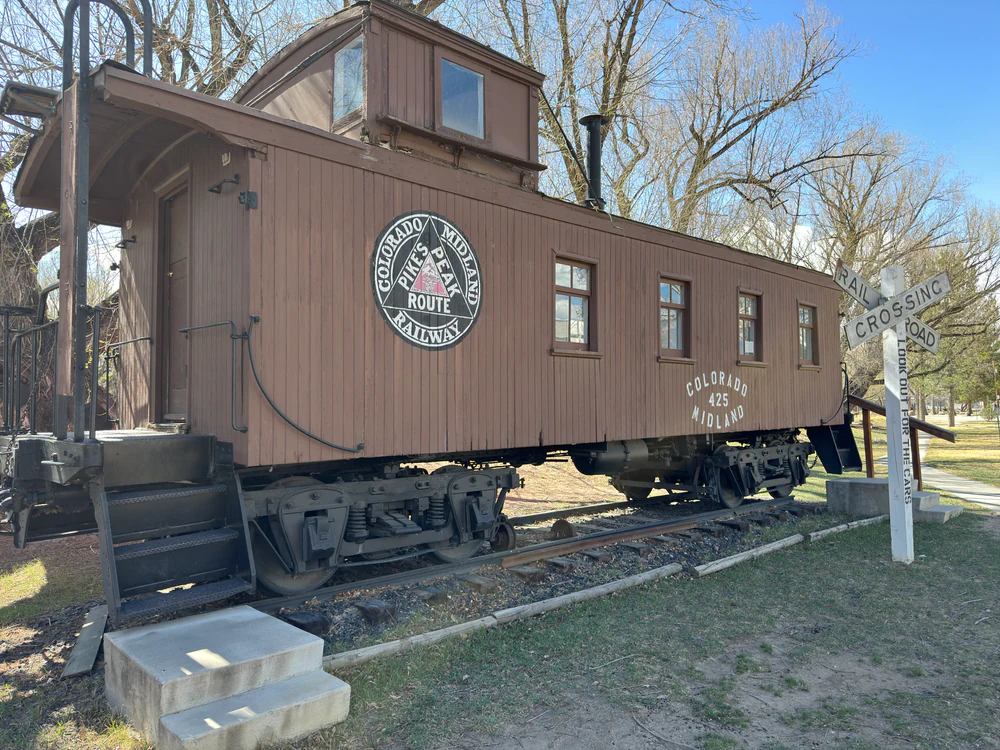 Historischer Wagen der Colorado Midland Railway in Buena Vista