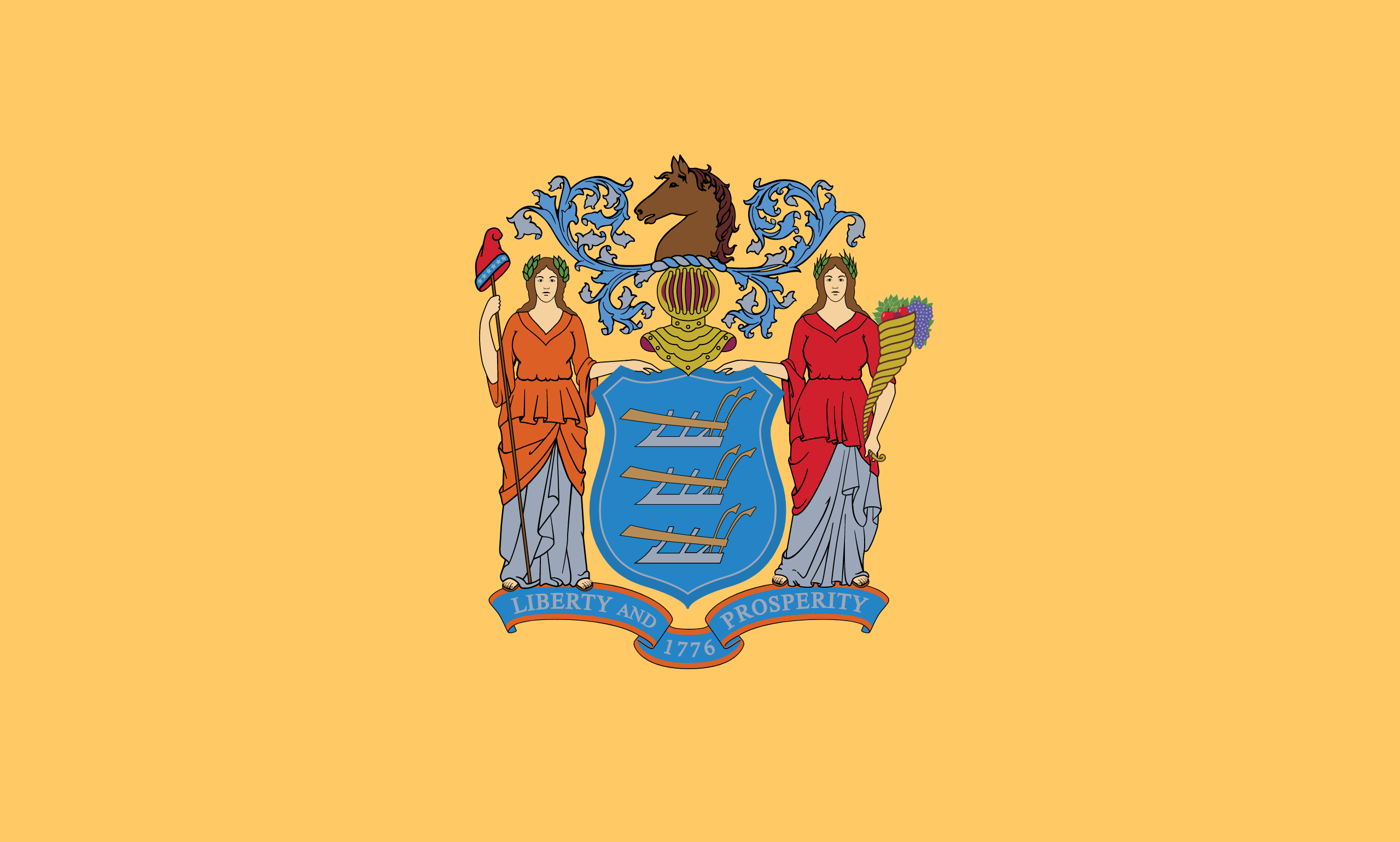 Flagge von New Jersey Flagge von New Jersey